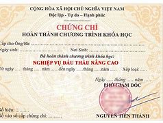 Chứng Chỉ Nghiệp Vụ Chuyên Môn Đấu Thầu